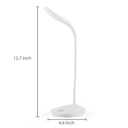 LED Study Lamp Rechargeable,Table Lamp for Study Room, Desk Lamp Light with 3 Brightness Levels,Portable USB Table Light,Study Table Lamp for Students,Reading & Work at Home,White