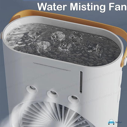 FunBlast Portable Fan – Double Ended Spray Fan, Desk Fan with Mist Spray, Travel Cooler Fan, Water Misting Fan, USB Rechargeable Mini Desktop Table Cooling Fan for Office, Mist Fan with Water Spray
